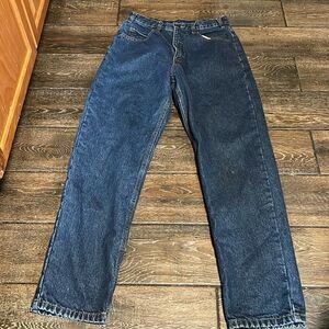 Guide Gear  vintage Plaid Flannel Lined Denim Jeans Sz 8 Outdoor Hiking Workwear